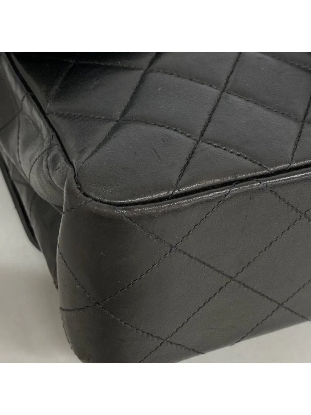 Chanel Shoulder Bag Quilted Double Face Lambskin Black Gold